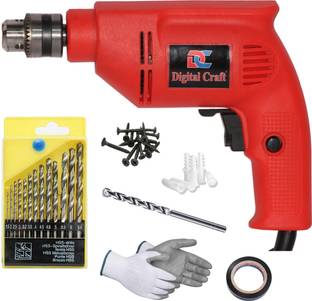 Digital Craft Compact and Powerful Drill – Perfect for Home Use 10mm 550W Drill Machine,1/4 Masnory Dr...