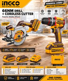 INGCO Ingco 2pcs combo (66Nm Drill + Cordless Cutter Cordless Drill
