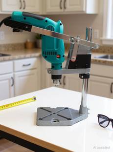 XDLB Drill Stand Drilling Depth - 60mm, Dia - 43mm iron Base Die Cast iron Head 400 mm Steel Pipe & St...