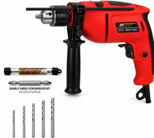 DELIVERYPAX 780W Electric Impact Drill Machine with 13mm Chuck and 5 HSS Drill Bits Masonry Bit, and 1...