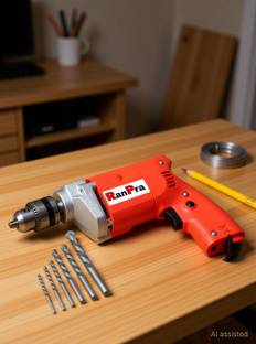 RanPra 10 MM DRILL 3 MONTH WARRANTY 10 MM DRILL WITH BIT SET Pistol Grip Drill