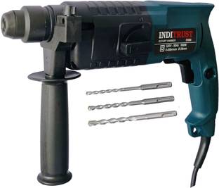 Inditrust 6-Month Warranty 900w 100% Copper Winding new 20mm rotary hammer drill machine with 3 bits and a carrying box Pistol Grip Drill
