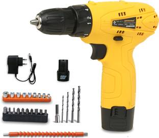 Tomahawk SSS-2111 12V Cordless Screwdriver and Drill Set - 25pcs Heavy Duty Copper Armature 1350rpm Cordless Drill