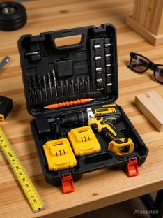 UrbanVolt 21V Cordless Drill Heavy-Duty , Dual Speed, LED Light, Forward/Reverse, 1 Year Warranty Cord...
