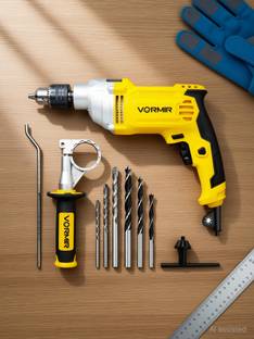 iBELL VR ID13-30 Impact Drill – 13mm Keyless Chuck,1100W Electric Drill, 0-3000 RPM Variable Speed, Fo...