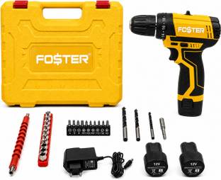 FOSTER 12V Cordless Drill Driver with Drill Bits, Screwdriver bits, etc Cordless Drill