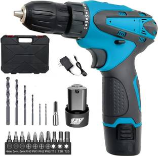 XTOOLS CD-12V 12v Cordless Screwdriver Drill with Accessories Tool Box Cordless Drill