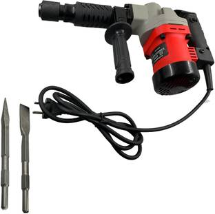 Hillgrove HGCM1053M2 17mm Demolition Chisel+Hammer Concrete Breaker Drill Machine with 2 Bits for Brea...