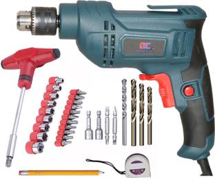 Digital Craft 100% Copper Winding Electric 600w Reversible Drill Machine 10MM,T-Bar Socket Set,Tape 3M...