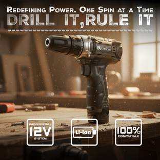 ZOKYO CD12-29 2-Speed Control, 1500mAh Li-ion, Compact Drill for Home & DIY, In BMC Box, Cordless Dril...