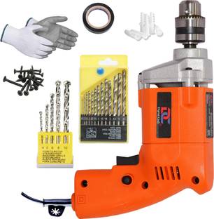 Digital Craft Powerful Compact Drilling Tool for Home 10mm 400W Drill Machine,13Pc HSS Drill Bit Set,5...