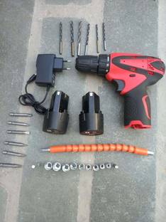 workfury 12V Cordless Drill Machine with 18Nm Torque 550RPM Speed and 10mm Chuck 12V Cordless Drill Ma...