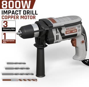 BUILDSKILL 800W impact power drill machine | 0-3000 RPM | keyless chuck | variable peed | BDM13800RE P...