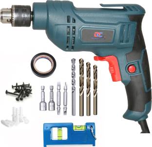 Digital Craft 100% Copper Winding Electric 600w Reversible Drill Machine 10MM,PVC Tape Screw PlugMini Pocket Level Pistol Grip Drill