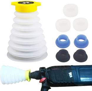SERPLEX Hole Saw Dust Bowl Flexible Drill Dust Collector Silicone Attachment Hole Saw Dust Collector Flexible Drill Attachment Pistol Grip Drill