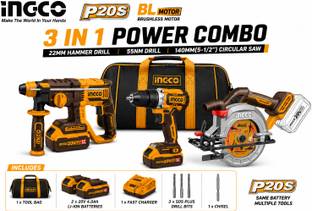 INGCO Ingco 3Pcs Super Combo ( Hammer + Cutter Machine + Cordless Drill