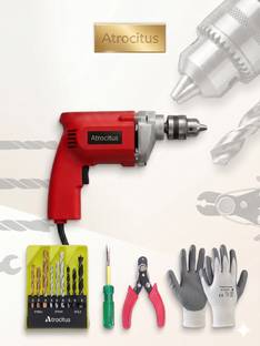 Atrocitus Atrocitus 10mm Drill Machine with Mixed Bits, Gloves and Accessories ATR663_(Pack of 6)_Norm...