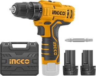 INGCO Ingco CIDLI1232 Cordless Drill, 12V Lithium-ion Tool Kit With 2 pcs 1.5Ah Battery, 10mm Chuck Cordless Drill