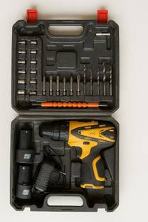 Hamid 12 V MACHINE KIT Affordable CORDLESS DRILL KIT x2-12V Battery Operated Kit 2 Speed and 25pc Cord...
