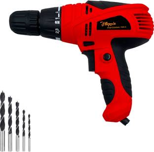 Hillgrove HGCM1185M3 400W Power Drill Machine with 5Pcs Wood Drill Bits for Making Holes in Metal/Wood/Concrete with Reverse Rotation and Variable Speed PD11HG991 Pistol Grip Drill