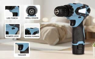 TRUDO 12V Cordless Drill Driver Power Tool for Furniture Assembly Home DIY 12V Cordless Drill Driver P...