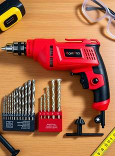 RanPra 10mm Corded Drill Machine, 600W 220V-50Hz Variable Speed Reversible | Drilling into Wood, Plast...