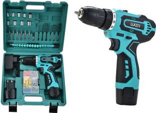 lukzer 12V Drill Machine Set (CDS-01) Heavy Duty Copper Armature Drill Machine 1350rpm, Cordless Drill