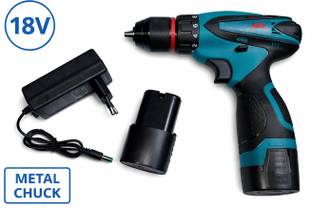 Hamid ALF 18V Cordless Drill Machine with Metal Chuck 18 x 2 Battery 1 Charger 2 Speed Control | Forwa...
