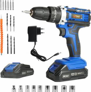 JK Super Drive JK Super Drive 21V Cordless Drill Machine with 24 Accessories 10mm Keyless Chuck, Speed...
