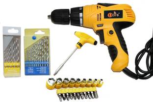 Digital Craft POWERFUL Electric Screw Driver Cum Drill Machines With Screw Driver Bits&Sockets Drill B...