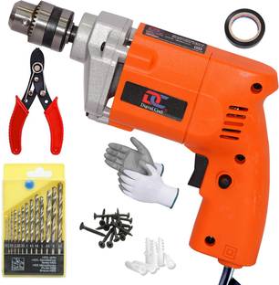 Digital Craft Powerful Compact Drilling Tool for Home 10mm 400W Drill Machine,13Pc HSS Drill Bit Set,W...