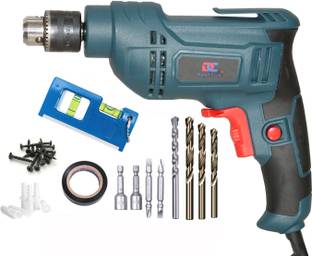 Digital Craft 100% Copper Winding Electric 600w Reversible Drill Machine 10MM,Mini Pocket Level,PVC Tap Screw Plug Pistol Grip Drill