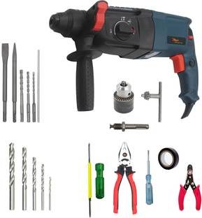 Hillgrove MCGH1037M6 26mm Hammer Impact Drill Machine with 5Pcs Hand Tool Kit,Drill Chunk (13mm)5Pcs H...