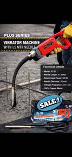 Toolihub 35mm Concrete Electric Vibrator machine Concrete Vibrator with 1.5 m needle Pistol Grip Drill
