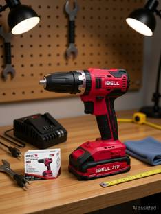 iBELL Cordless Impact Drill Brushless 20V 38Nm with 2Ah Battery & Charger One Power Series BD20-38 Cor...