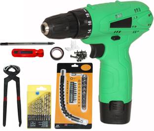 Digital Craft Compact 12V Drill with 8" Pincer Plier & 4" 2-in-1 Screwdriver Included Pistol Grip Dril...