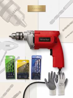 Atrocitus Atrocitus 10mm Drill Kit with 23PCS Mixed Bits and Gloves ATR661_(Pack of 5)_Normal_10mm_23 ...