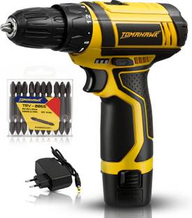 Tomahawk DSS-4222 12V Drill Kit with 65mm PH2 Screw Bit 2-Speed, LED Cordless Drill