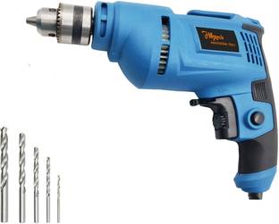Hillgrove 100% Copper Winding HGCM1089M6 700W Drill with 5Pcs HSS Drill Bits for Making Holes in Metal/Wood/Concrete with Reverse Rotaion and Variable Speed HF0160 Pistol Grip Drill