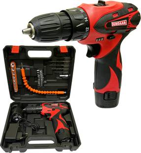 DUMDAAR 12V Cordless Screwdriver and Drill Set - 25pcs, Two-Speed, Compact and Powerful -2x1.5Ah Batte...
