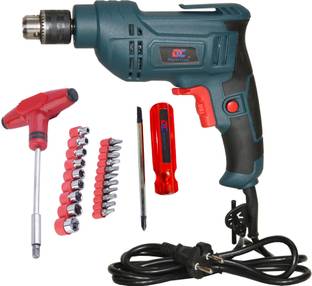Digital Craft 100% Copper Winding Electric 600w Reversible Drill Machine 10MM,2 IN 1 Screw Driver,T-Ba...