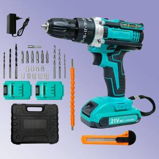 XTOOLS New Blue Drill 21V Heavy-Duty 21V Cordless Drill – 1500 RPM for Pro-Level Projects Cordless Drill