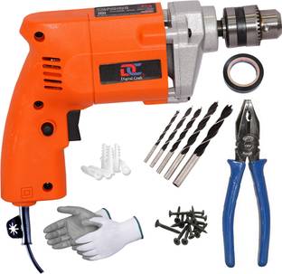 Digital Craft Powerful Compact Drilling Tool for Home 10mm 400W Drill Machine,5Pc Wood Drill Bit Set,8...