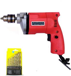 Sauran Machine with 13pcs bit set for Wood and Iron Pistol Grip Drill