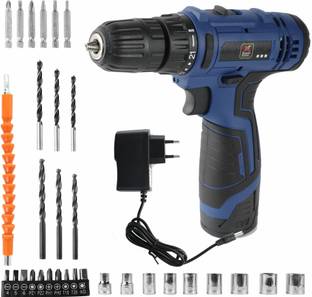 JK Super Drive JK Super Drive 12V Cordless Drill Machine with 34 Accessories 10mm Keyless Chuck, Speed...