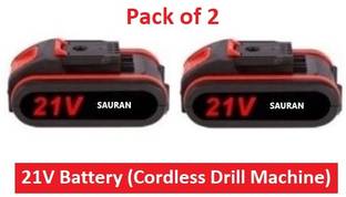 Sauran Pack of 2 Battery 21v For Cordless Machines 4 Point (BTY42) Cordless Drill