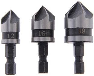 SHB Hex Power Drill Bit Bore Set for Wood Metal (1/4-inch) - Set of 3 Angle Drill
