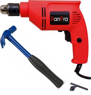 RanPra 10mm Drill With Reverse Function | 10MM DRILL MACHINE WITH 400GM CLAW HAMMER ( LEFT / RIGHT FUN...