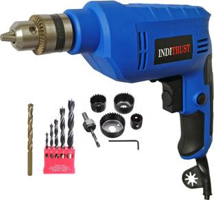 Inditrust 6-Month Warranty 100% Copper Winding Heavy duty 400w Reversible Drill Machine new 6pc Hole s...