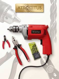 Atrocitus 10mm Electric Drill Machine with 5pcs Wood Bits, Plier and Wire Cutter ATR659_Normal_10mm_Wo...